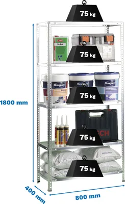 Produktbild von Regal aus verzinktem Metall ADVANTAGE MINI 5/400