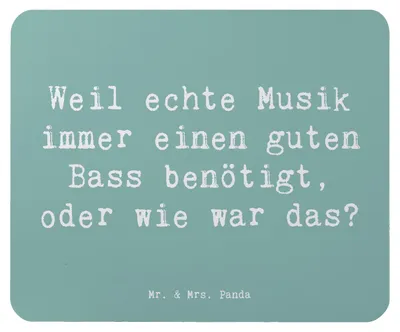 Produktbild von Mr. & Mrs. Panda Mauspad Spruch Schlagzeug Basswunder - Meeresbrise - Geschenk, Mouse Pad, Musik, Instrument, mousematte, Mousepad, Band, Musiker, mausteppich, Präsenz