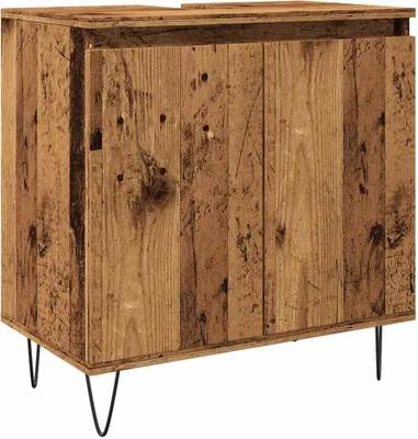 Produktbild von vidaXL Badschrank Altholz-Optik 58x33x60 cm Holzwerkstoff