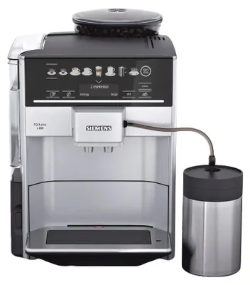 Produktbild von Siemens EQ.6 TE653M11RW, Espressomaschine, 1,7 l, Kaffeebohnen, Eingebautes Mahlwerk, Silber