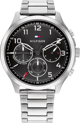 Produktbild von Tommy Hilfiger Asher Herren Multi Zifferblatt Uhr - Schwarz | 1791852