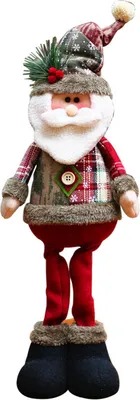 Image de Décoration de Noël Jouets Père Noël debout Poupée en peluche Cadeaux de fête