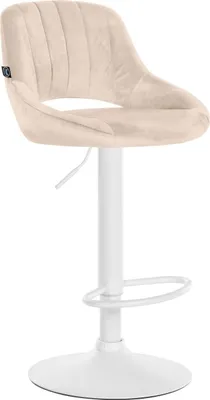Produktbild von Barhocker Milet Samt weiß creme