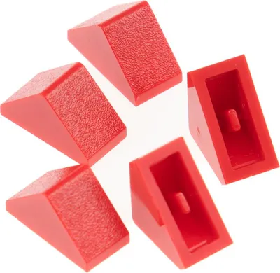 Produktbild von 5x Lego Dachstein 45° 2x1x1 rot Doppel Schrägstein mit Bodenstrebe 4157124 3044b