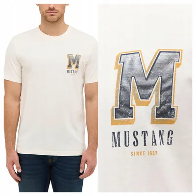 Produktbild von Mustang | Austin Herren-T-Shirt Weiß, Whisper White, Klassisch L