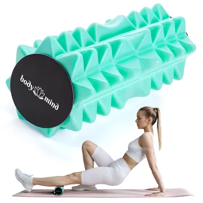 Produktbild von Mini-Faszienrolle – Kompakte Massage-Rolle für gezieltes Faszientraining; Ideal für Füße, Hände, Knie Nacken, Rücken & Beine - Farbe: Grün