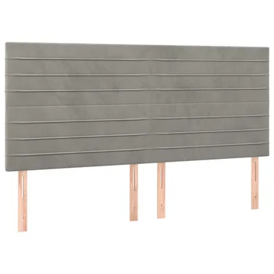Immagine prodotto di Testiera Grigio Chiaro 200x5x118/128 cm Velluto