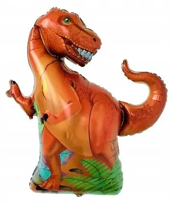 Produktbild von Ballon Mit Dinosaurier-Motiv, Orange, 66 X 59 Cm, Dinosaurier-Motiv, Tyrannosaurus Rex