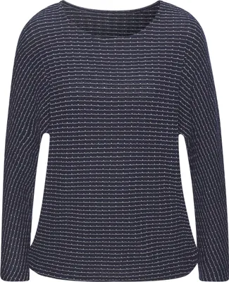 Produktbild von VIVANCE Langarmshirt navy, koralle Größe 36/38