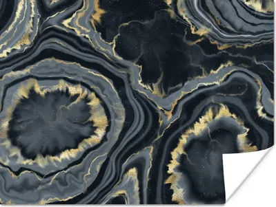 Produktbild von MuchoWow® Poster Geode - Gold - Marmor - Steine 120x90 cm - Wandbild