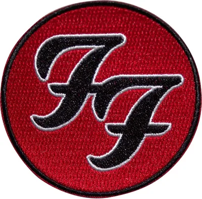 Image de Foo Fighters - Logo - Ecusson à repasser, tissu tissé RO12431 (taille unique) (Rouge/Noir)