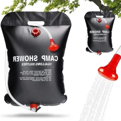Image de Kit de transat de camping 20 litres pour le camping et la randonnée, avec chauffage solaire portable