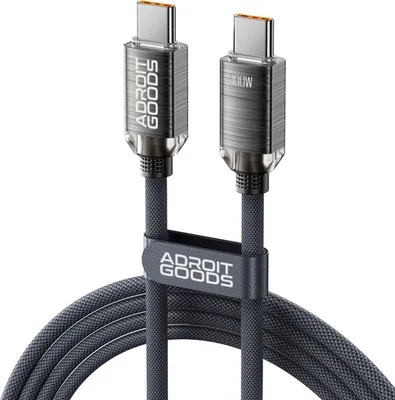 Zdjęcie produktu dla AdroitGoods 100w Kabel do ładowania Usb-C do Usb-C - Pd - Kabel do szybkiego ładowania - Pleciony nylon 2 metry