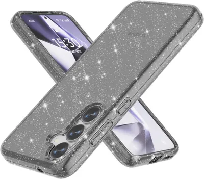 Produktbild von Samsung Galaxy S25 Hülle - Coverup Glitzer TPU Back Cover - Schwarz