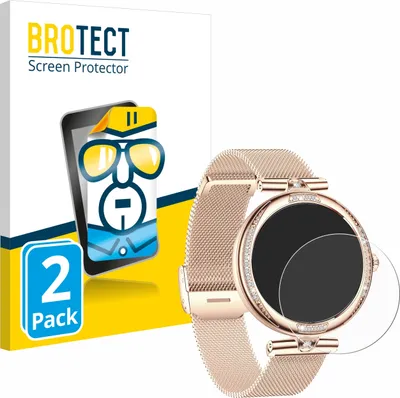 Produktbild von 2x Für Bekomiya Smartwatch 1.19" Schutzfolie BROTECT Displayschutz Display Schutz Folie Klar Transparent