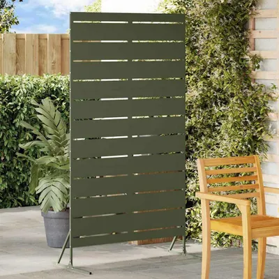 Zdjęcie produktu dla Maison Exclusive – osłona zapewniająca prywatność 100 x 50 x 180 cm, stal, kolor oliwkowy