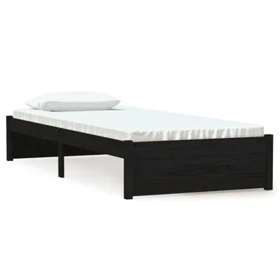 Obrázek produktu pro vidaXL Postel z masivu bez matrace černá 75x190 cm