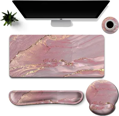 Obrázek produktu pro INF Ergonomická podložka pod myš s opěrkou zápěstí Růžový