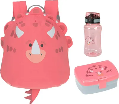 Produktbild von Lässig About Friends Kinder Rucksack mit Lunchset Dino rosa