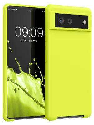 Produktbild von kwmobile Handyhülle für Google Pixel 6 Hülle - Case Silikon - Kabelloses Laden - Schutzhülle Cover in Zitronengelb