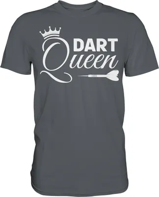 Produktbild von Dartspieler Königin Dartscheibe Dart Queen T-Shirt – Dark Grey / XXL