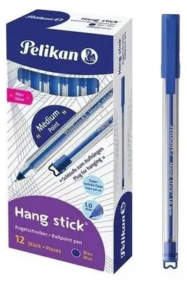 Productafbeelding van Pelikan Hang Stick balpen, blauw, 12 stuks