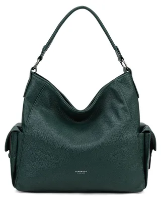 Zdjęcie produktu dla Torba na Ramię Damska Diana&Co Vegan Leather z Zamkiem Czarna 34x32x12cm Black B UNICA 851-2PT-BLACK