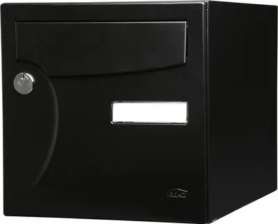 Image de Boîte aux lettres normalisée 1 porte extérieur RENZ acier noir mat