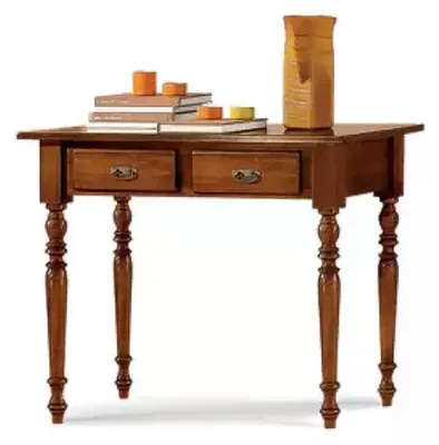 Image de Bureau Table en bois Table d'ordinateur en bois massif Table d'ordinateur marron