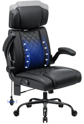 Obrázok produktu pre Kancelárska stolička, ergonomický dizajn, nastaviteľná bedrová opierka, čierna