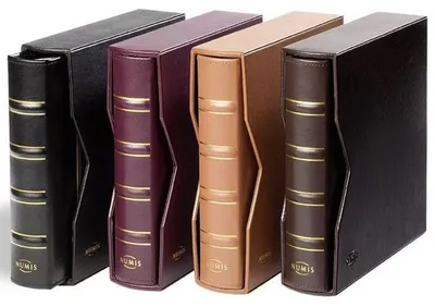 Produktbild von Leder-Ringbinder NUMIS, Classic-Design inkl. Schutzkassette, schwarz