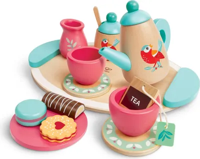 Zdjęcie produktu dla Hape E3207, Zestaw naczyń kuchennych, tea time, 2 lat(a), Wielobarwny, Drewno