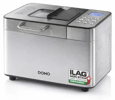 Obrázek produktu pro Domo B3971, 1 kg, Časovač odloženého startu, Skleněný průzor, Variabilní kontrola propečení kůrky, Funkce uchování teploty, Nerezová ocel