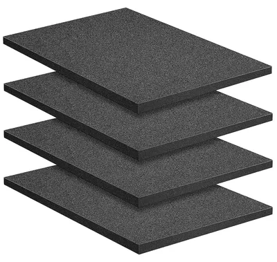 Schaumstoffeinlagen 4er-Pack 400x300x25 mm, schwarz