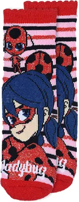 Produktbild von Miraculous Ladybug Kinder Antirutsch-Socken, 1 Paar, pink, Größe:23-26