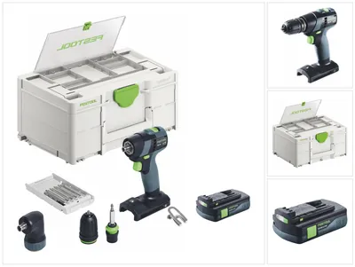 Obrázek produktu pro Festool TXS 18-Basic-Set akumulátorový vrtací šroubovák 18 V 40 Nm bez kartáčů + 1x akumulátor 3,0 Ah + Systainer - bez nabíječky