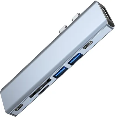 Obrázok produktu pre Go Go Gadget – 7 v 1 – USB-C adaptér s podporou HDTV, dátového prenosu, Thunderbolt – multifunkčný adaptér – vhodný pre MacBook