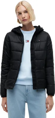 Produktbild von Tommy Jeans Damen Pufferjacke Hooded mit Reißverschluss, Schwarz (Black), L