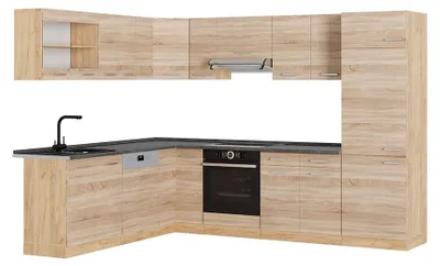 Produktbild von Eckküche Vicco R-Line Sonoma/Goldkraft Eiche 287 x 227 cm, AP Anthrazit, Model 54168