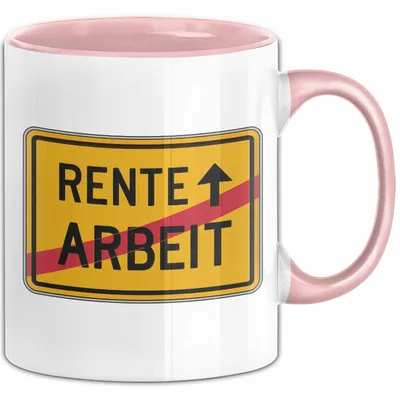 Produktbild von Rentner Tasse Geschenk Rente Arbeit Ruhestand (Rosa)
