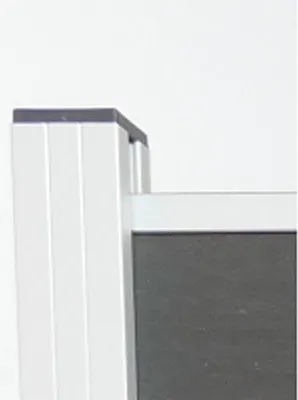 Produktbild von Zaunpfosten (Aluminium) für WPC Zaun, 68 x 68 x 1950 mm, silber eloxiert mit Pfostenkappe