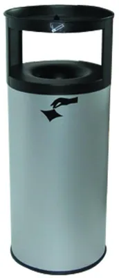 Produktbild von Kombiaschenbecher "FLORENZ", grau, H 900 x D 380 mm, 75 Ltr.