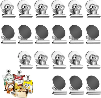 Produktbild von Magnetische Clips 31 mm, 20 Stück, 25 mm Magneten, für Kühlschrank