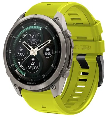 Obrázok produktu pre TECH-PROTECT silikónový remienok pre Garmin FENIX 5 / 6 / 6 PRO / 7 / 8 / 8 PRO / E / 9 / 9 PRO (47 mm), farba: limetková