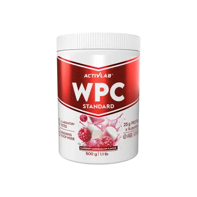 Immagine prodotto di WPC Standard concentrato di proteine del siero di latte 500 g gusto lampone marshmallow Activlab
