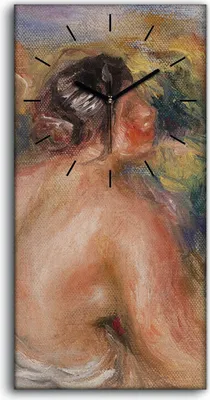 Produktbild von Wandbild Leinwand Bilder mit Uhr 30x60 Malerei Abstrakte Frauen Blumen Kunst - schwarze Hände