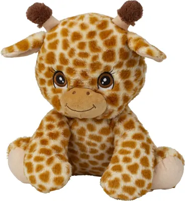 Produktbild von Plüschtier Teddybär Giraffe braun mit süßen Augen sitzend Höhe 44 cm kuschelig weich