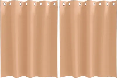 Immagine prodotto di vidaXL Tende oscuranti con passanti, 2 pezzi, marrone chiaro, 140 x 140 cm
