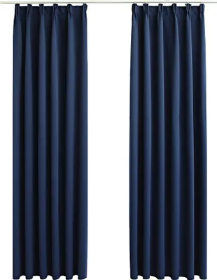 Obrázek produktu pro vidaXL Zatemňovací závěsy s háčky 2ks. Modré 140x225cm