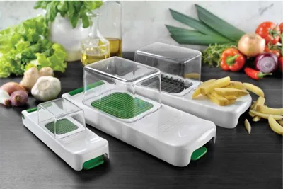 Zdjęcie produktu dla Krajalnica do warzyw Alligator zestaw 3w1 biała